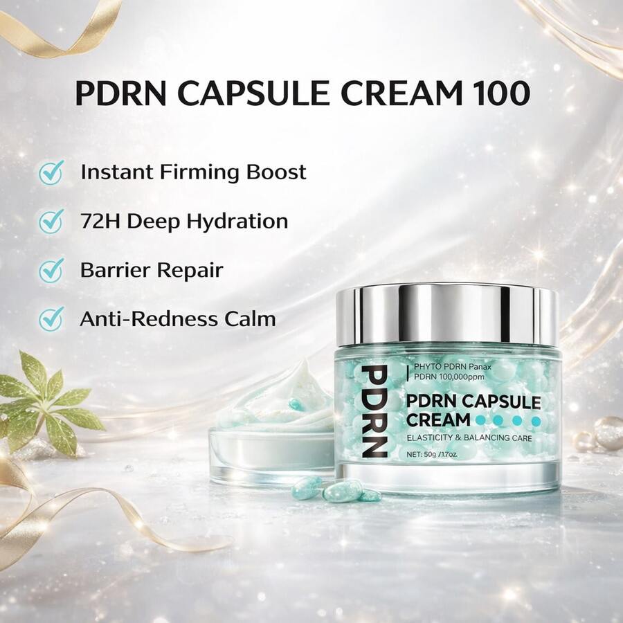 PDRN 胶囊霜 100 | 即刻紧致 + 72小时保湿 + 修复屏障 + 舒缓泛红护肤 - 鮭魚配方 - 查看 1