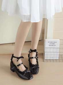 1/2 双春夏蝴蝶结系带芭蕾玛丽珍平底鞋配饰短袜 - 彩色 - 查看 12