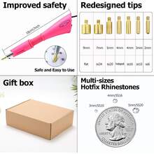 Hotfix Rhinestones Applicator Setter, Hot Fix Rhinestone Bedazzler Kit Rhinestones, Bedazzle Gun Wand For Clothing Fabric Crafts,Multi-Colors,Shoe Rack,Storage Saver,Outdoor,Garden,Travel Essential,Portable,Beach Essential,Graduation Season,Commencement,Graduation Ceremony,Graduation Gift,Graduation Present,Graduation Gift,Graduation Present,Congrats Grad,Congratulations Graduate,Valedictorian,Finish School,Graduation Party - Multicolor - View 4