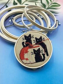 One-Piece Bamboo Round Embroidery Hoop With Adjustable Silver Screw Head. Natural Smooth Bamboo Embroidery Hoop Frame. Adjustable Tightness For Cross-Stitch. Suitable For Hand Embroidery, Home Decor, Holiday DIY Projects, And Everyday Craft Projects. - 1 Bamboo Frame - View 6