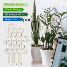 4pcs Honeycomb Plant Trellis, Suitable For Ivy And Vines, Wooden Garden Support Rack, Well-Received - A - View 7