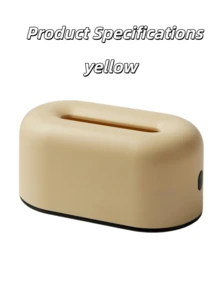1pc Minimalist White Tissue Box, Compact Desktop Tissue Paper Holder Suitable For Bathroom, Vanity, And Office Desk - Multicolor - View 11