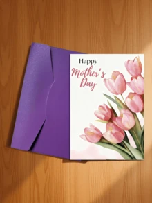 2 tấm thiệp chúc mừng Ngày của Mẹ kèm phong bì, thiết kế hoa lá sáng tạo và lời nhắn nhủ đầy trân trọng: "Người phụ nữ xinh đẹp nhất, tình yêu không bao giờ đến muộn. Hoa tulip hồng" "Lời tỏ tình lãng mạn nhân Ngày của Mẹ, dịu dàng và thanh lịch; Hoa ly" - D - Xem 21