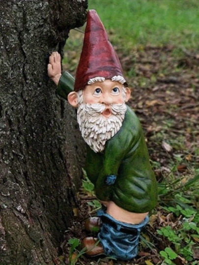 1 Piece Gnome Old Man Garden Decor: Figurine, Magic Garden Figure, Tree Trunk Statue - Perfect For Outdoor Balcony, Garden, Patio, Lawn, Moss And Bonsai Doll Sculpture Decoration