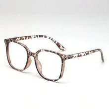 1 par de gafas cuadradas unisex, lentes transparentes, adecuadas para computadora, juegos, televisión, teléfono y uso diario. - Multicolor - Ver 6