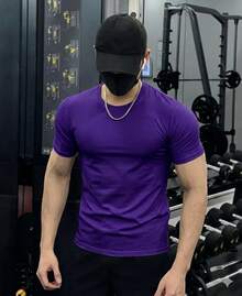 Men T-Shirts - 紫羅蘭色 - 查看 2