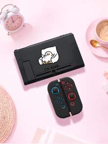 1个可爱沙发鸭图案保护套，适用于Switch 2 (2025)游戏机，兼容Switch NS/Switch OLED/Switch Lite，TPU软壳，通用保护套，Switch手柄保护套，Switch游戏配件，通用收纳袋，防摔、防滑、防刮，时尚美观，是送给家人和朋友的最佳礼物 - 查看 4