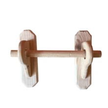 Juego de Cortinero de Madera Resistente y Duradero para Hogar - Albaricoque - Ver 2