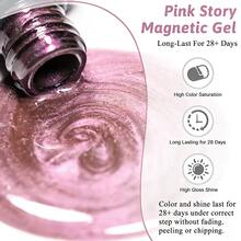 10毫升/瓶 2026新款粉裸色玻璃珠丝滑精致美白闪亮高密度优雅简约猫眼凝胶指甲油，夏季流行透明水晶猫眼指甲油，温和 - 彩色 - 查看 11