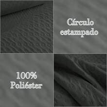Juego de colcha boutí lisa, disponible en sets de 2 o 3 piezas con funda(s) de almohada incluida(s). Disponible en 5 colores lisos y en medidas para camas de 90, 105, 135, 150 y 180 cm. - Gris Oscuro - Ver 7