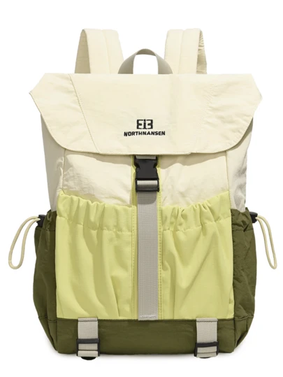 Large Capacity Outdoor Travel Lightweight Backpack, Colorblock Casual Commuter Bag For Men & Women