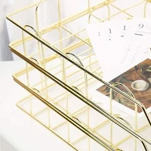 1/2pcs A4 Size Metal Desktop File Organizer, Detachable & Stackable Desktop Document Holder, Multi-Layer Desk Paper & File Storage Rack, Sturdy Rust-Resistant File Tray For Office, School, Home, Bedroom, Easy Assembly High Capacity File Organizer Suitable For Storing Files, Folders, Papers, Books, Stationery, Great Accessory For Students, Teachers, Office Workers Office Desk Accessories Desk Accessories Office Supplies Office Accessories - Multicolor - View 5
