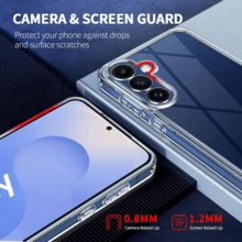 超薄柔软TPU透明手机壳，适用于三星Galaxy S26Ultra S26Plus S26 S25FE S25Ultra A16 A17 A36 A56 A26 A37 A57，背面可DIY照片或贴纸 - 無色 - 查看 4