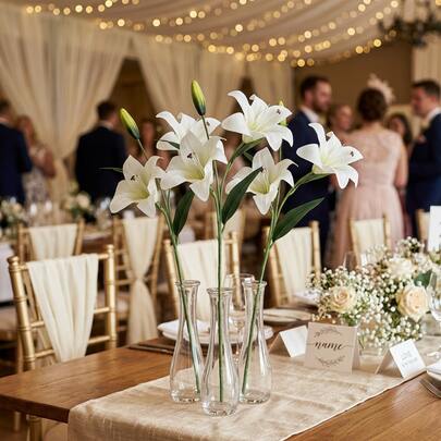 1/3/5pcs Lily Artificial Flowers, Home Decor For Living Room Tabletop