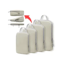 Juego de almacenamiento de viaje - Juego de 4 piezas beige - Ver 3