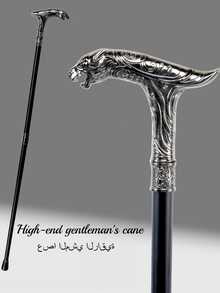 1pc Multi-Color Floral Leopard Print Walking Cane - Vintage Style Metal Cane, Full Metal Material Gentleman's Walking Stick Suitable For Cosplay And Stage Performance, Applicable For Parties And Events - Multicolor - View 14