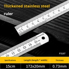 1m/39,4 pulg. Regla de acero inoxidable, gruesa y durable, escala métrica e imperial de alta precisión, resistente a la oxidación, portátil, diseño elegante - regla, regla de acero - Ver 16