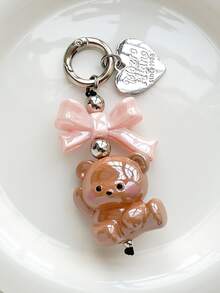 New Arrival Cute Cartoon Kicking Bear, Bow, Heart Shaped Phone Charm, Keychain - Multicolor - View 5