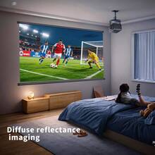 Anti-Light Thick HD Projector Screen 16:9 No-Hole Wall Home Projection Screen 60/72/84/92/100/110/120/133 Inch - 查看 1