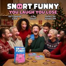 Snort Funny  Party Game-A Must-Have For Family Parties, Gatherings With Friends, And Bachelor/Bachelorette Parties-With 150 Game Cards-5 Pig Snouts - Hồng - Xem 3
