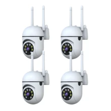 4pcs-PTZ Dual-Band (2.4G/5G) WiFi Security Cameras, Indoor/Outdoor Surveillance With Full-Color Night Vision, Two-Way Audio, AI Motion Detection & App Remote Control - 白色 - 查看 12