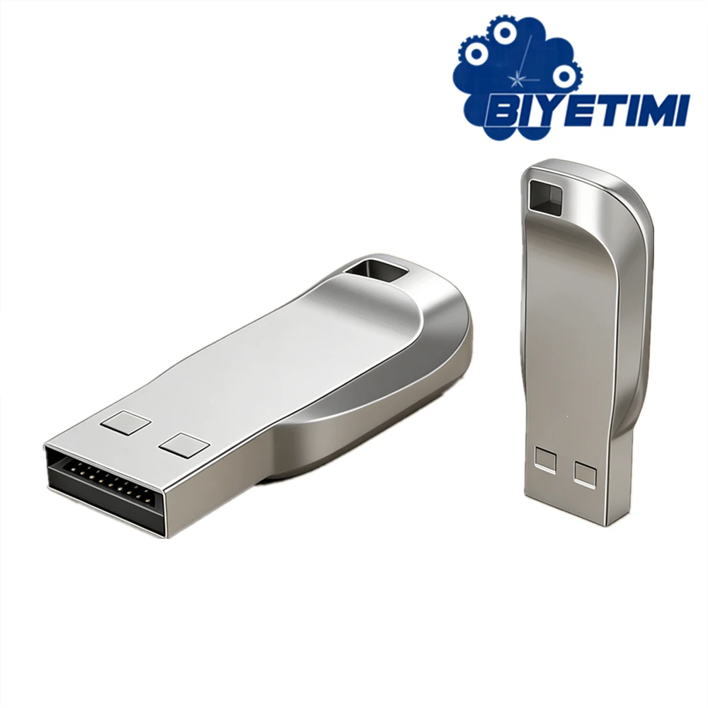 BIYETIMI 128GB/64GB/32GB 金属 USB 2.0 闪存盘，兼容所有 USB 设备 - 查看 1