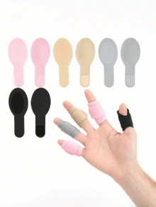 5 piezas de fundas ajustables para dedos, protectores de dedos elásticos de poliéster tejido universal, adecuados para deportes y actividades al aire libre - Multicolor - Ver 2