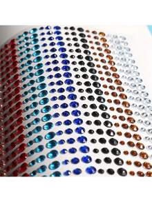 900 miếng/1800 miếng dán đá lấp lánh tự dính cho mặt, miếng dán đá lấp lánh không cần keo, đá lấp lánh cho hộp đêm, trang điểm dự tiệc hộp đêm, lễ hội âm nhạc, đám cưới, miếng dán chụp ảnh cưới. - Nhiều màu - View 3