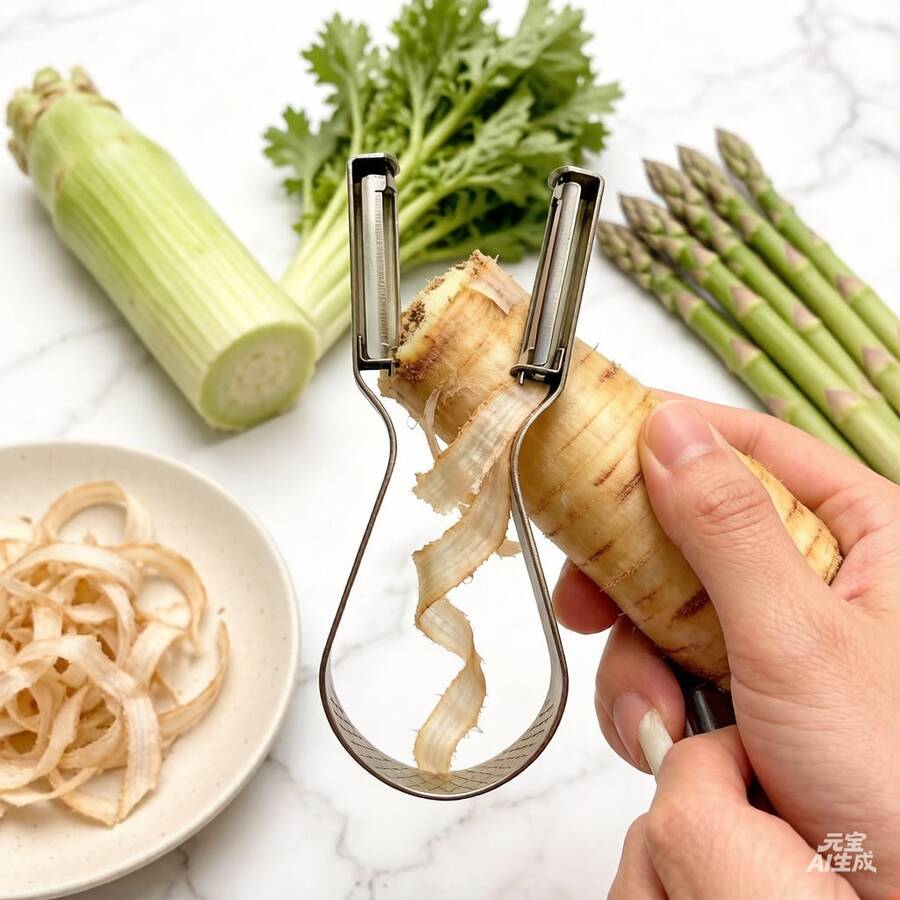 Dụng cụ gọt vỏ củ ngưu bàng hai đầu | Dụng cụ gọt vỏ rau củ bằng thép không gỉ giúp chuẩn bị rau củ hiệu quả - Nhiều màu - Xem 1