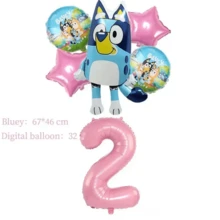 Birthday Balloon Set, Pink Number Balloons With Foil Balloons And Pink Star Balloons, Suitable For Theme Birthday Party Decoration - As Shown In the Figure - View 3