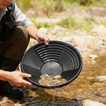 1 Durable Plastic Gold Panning Pan – Manual Washing Tool For Efficient Gold Panning And Prospecting; Ideal For Mountainous And Riverine Environments; Portable And Easy To Carry; Designed For Precise Gold Recovery And Sand Separation. - Multicolor - View 3
