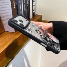 Y2K Glossy Apple Phone Case Compatible With IPhone 17/17 Pro Max/16/16 Plus/15 Pro Max/11/14 Pro/XR 15/14/13/12, Niche Elegant Full Coverage Anti-Fall Protective Cover With Makeup Mirror - Multicolor - View 5