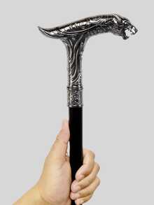 1pc Multi-Color Floral Leopard Print Walking Cane - Vintage Style Metal Cane, Full Metal Material Gentleman's Walking Stick Suitable For Cosplay And Stage Performance, Applicable For Parties And Events - Multicolor - View 9