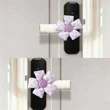 2pcs Cute Fresh Ripple Flower Door Handle Covers Ins Anti-Bump Anti-Static, Protective Covers For Door Handles, Anti-Collision Decoration - Multicolor - View 4