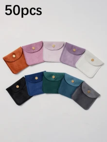 1/10/50个装 天鹅绒礼品袋，珠宝包装袋，珠宝礼品袋，婚礼生日派对糖果袋，耳环手链项链收纳袋，派对节日礼品包装袋 - I7 - 查看 2