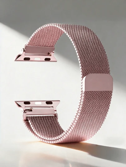 米兰尼斯表带，带可拆卸连接器，兼容 38mm、40mm、41mm、42mm、44mm、45mm、46mm、49mm - 男女通用，磁扣可调节金属表带，兼容 Series 11、10、9、8、7、6、5、4、SE2、3、Ultra2、3