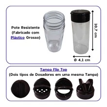 Porta Tempero Parede 6 Potes com Porta Papel Alumínio e Porta Papel Toalha - Preto - Visão 5