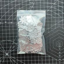 1包随机小型切割模具，银色动物、植物、食物、树叶、花卉和人物主题压花模板，适用于剪贴簿、卡片制作、DIY工艺品、相册装饰纸模切模板 - 銀色 - 查看 13