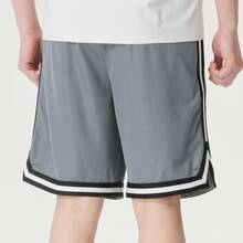 Quần short bóng rổ ba điểm Nike DNA DRI-FIT kẻ sọc buộc dây (Nam) - Xám - Xem 2