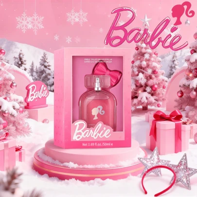  MINISO X Fantasy Barbie Perfume 2.54oz/75ml, Floral And Fruity Fragrance, Sweet Bow Design, Long-Lasting Scent, Exudes Dreamy And Charming Allure, Perfect For Valentine's Day (Elegant Barbie-Themed Gift Box), Exquisite Collectible