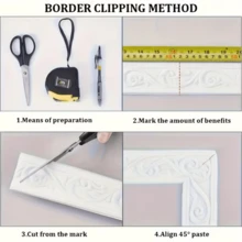 1pc 2.36in X 90.55in 3D Baseboard Wall Sticker, Self-Adhesive Skirting Line Decor Wall Border Trim Sticker, With Easy-Peel Adhesive Base, Decorative Wall Paper Frame, Suitable For Home Baseboards - A - View 11