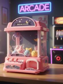 Mini Máquina De Garra Para Niños Con Música | Juego Interactivo Con Peluches Incluidos - Rosa - Ver 3