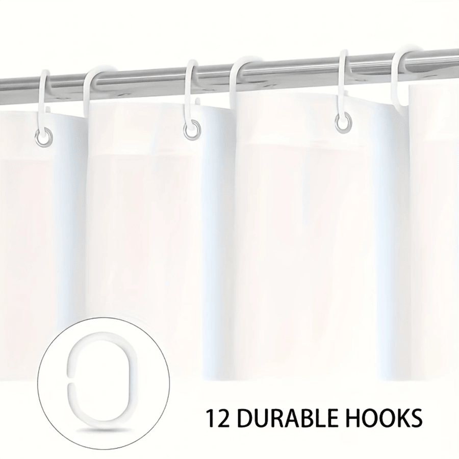 1/4 Set Sunny Beach Shower Curtain Set, Elegant Housewarming Gift, Modern Home Decor, Waterproof Shower Curtain And Bathroom Mat 3-Piece Set, Includes 12 Shower Curtain Hooks - A - View 11