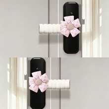2pcs Cute Fresh Ripple Flower Door Handle Covers Ins Anti-Bump Anti-Static, Protective Covers For Door Handles, Anti-Collision Decoration - Multicolor - View 6