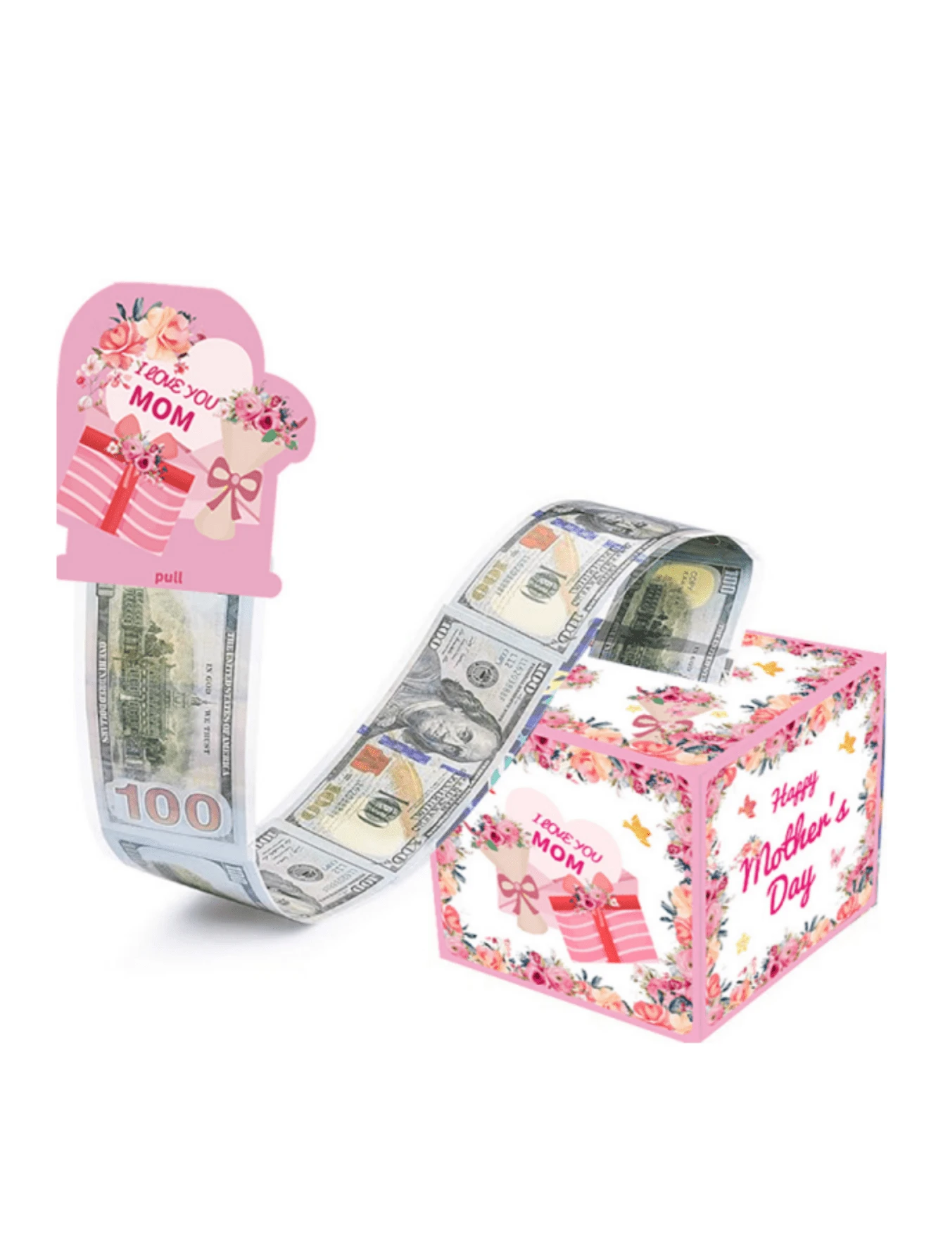 1 Conjunto Caixa de Presente de Dinheiro de Papel com Tema do Dia das Mães "Mãe", Caixa de Dinheiro de Jogo, Decoração de Festa de Feriado - Caixa de loteria - Visão 1