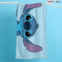 MINISO X Disney Stitch Peekaboo Ultra Soft Absorbent Bath Towel,  Cute Cartoon Stitch Print, Absorbent Cotton Towel For Bathroom, Beach, Pool - 彩色 - 查看 6