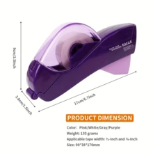 1 pieza Cortador de cinta automático, dispensador de cinta manual con cobertura completa, sin batería, adecuado para envolver regalos de Navidad y del hogar - Multicolor - Ver 10