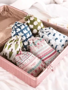 New Linen Drawstring Storage Bag, Clothes Organizer Bag, Travel Luggage Shoe Pouch, Miscellaneous Underwear Bag - View 3