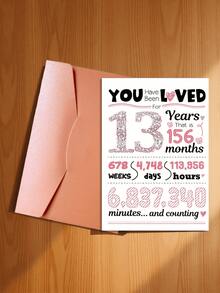 13/18/21/30 Birthday Celebration Set - Sparkling Number Decor Suitable For Her, Minimalist Photo Backdrop Suitable For Him, Includes Greeting Card And Envelope - Style Five - View 19