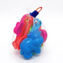 Set de juguetes de playa para niños 10 piezas, kit de arena con moldes, palas y accesorios coloridos para exterior - Multicolor - Ver 3